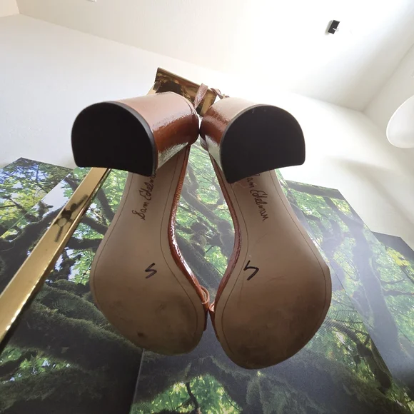 🔥 Sam Edelman Orange Block Heels – Size 7.5 – Chic, Classic & Comfortable! - Picture 8 of 9